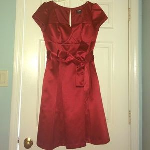COPY - BCBG Paris Red Satin Dress